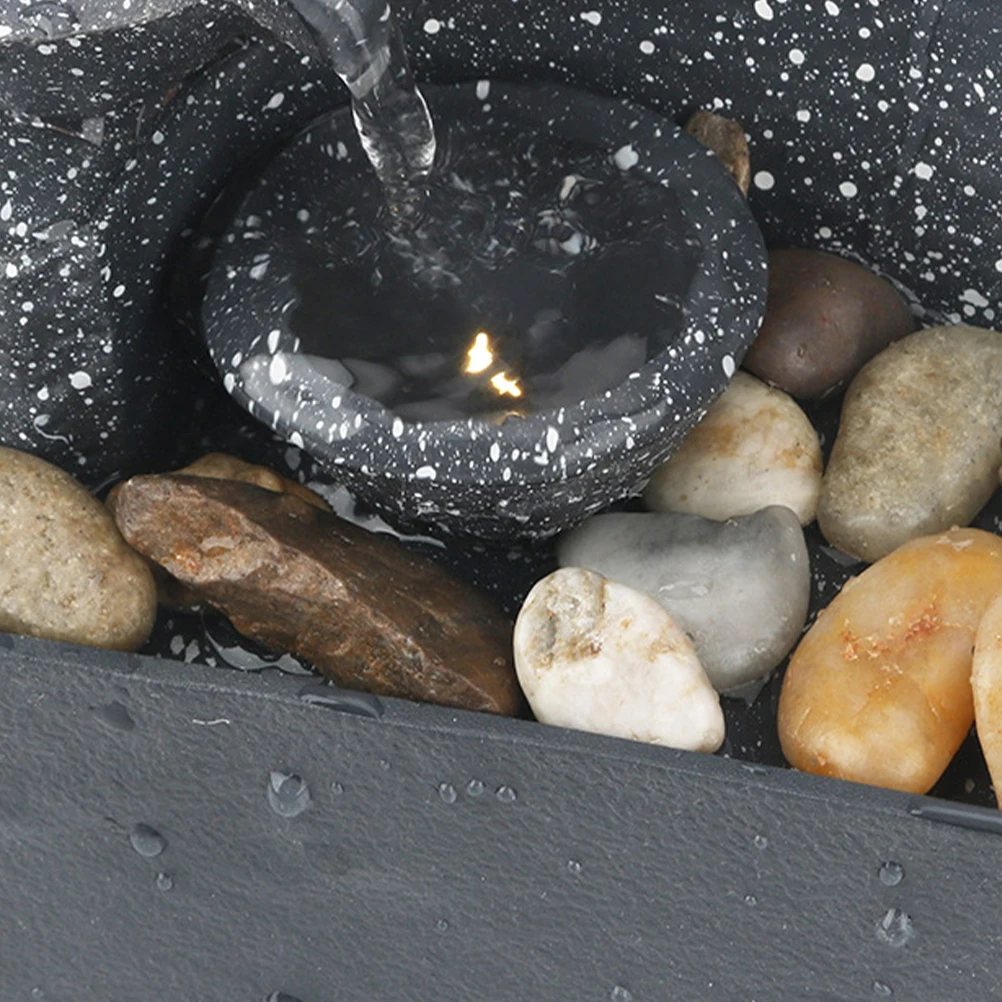 

Artificial Waterfall Decor Small Plastic Fountain Powered Desktop Model Non Fading Simulation