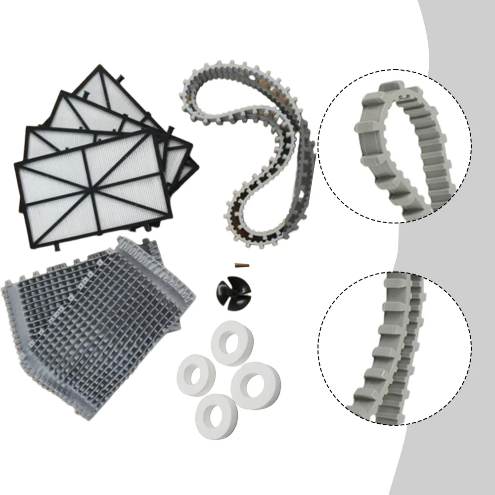 

Drive Belts Pool Cleaner Kit Pool Maintenance Ultra-fine Filters Effective Scrubbing Brushes Tear-resistant Material