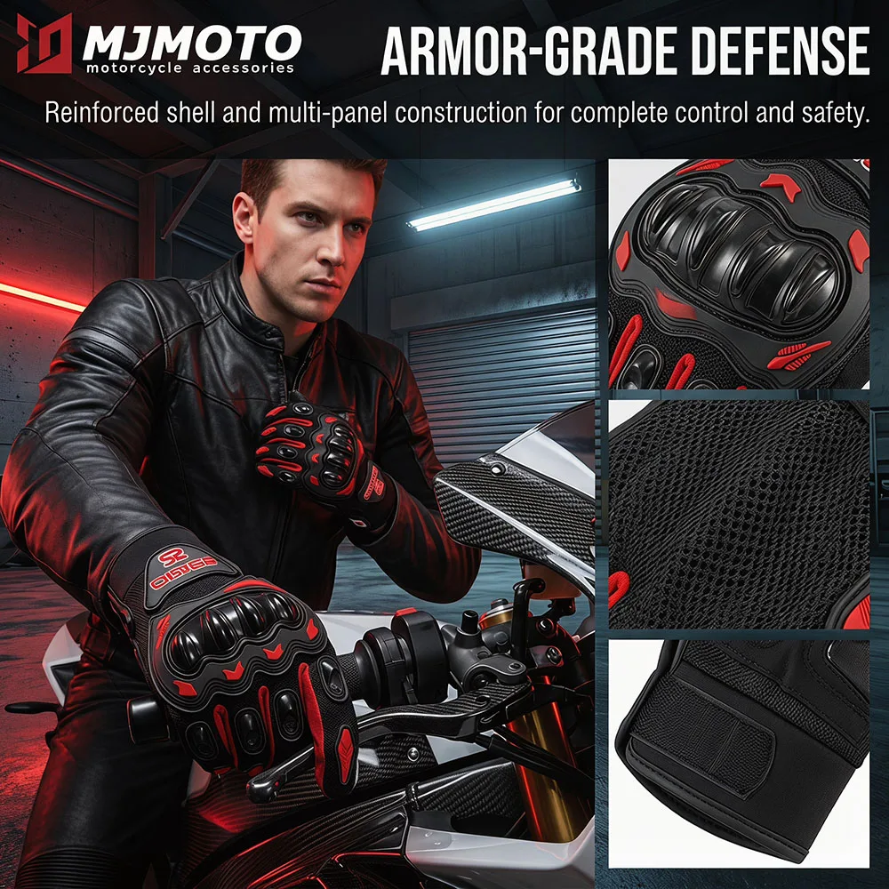 

Full Finger Touch Screen Motorcycle Cycling Gloves Summer Breathable Anti-Slip Glove for Motocross ATV MTB Biker Racing Items