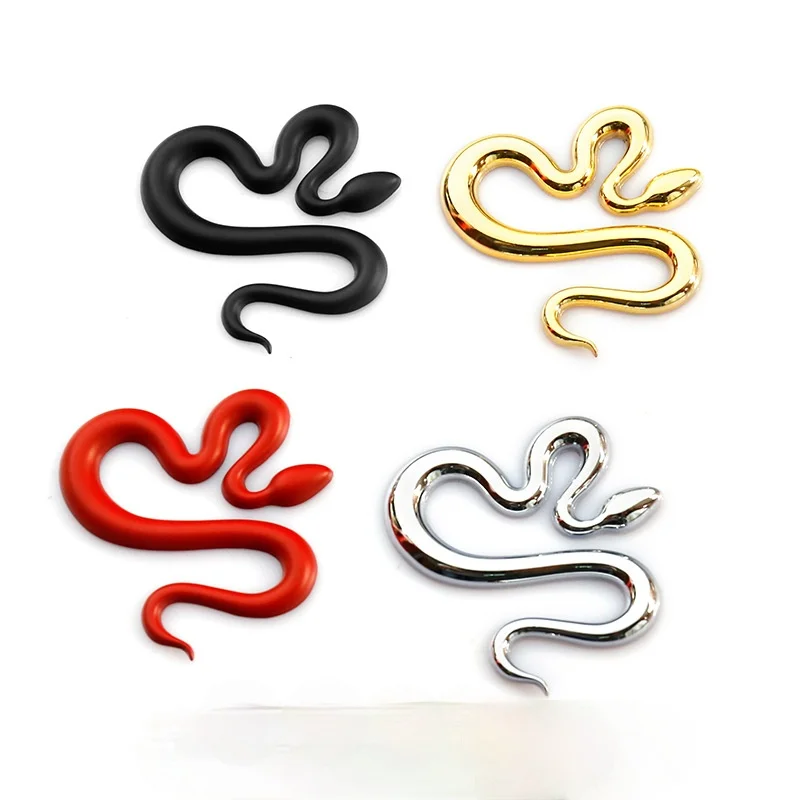 

1 PCS 3D Metal Snake Car Side Fender Rear Trunk Emblem Badge Sticker Decals for Volkswagen JEEP Wrangler Decorative New