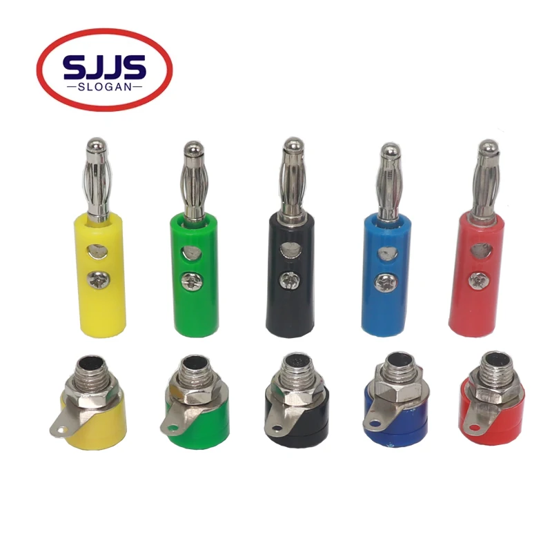 【20-5PCS】Male Female J072 4mm Banana Plug Socket Male Female To Insert Connector Banana Pin DIY Model