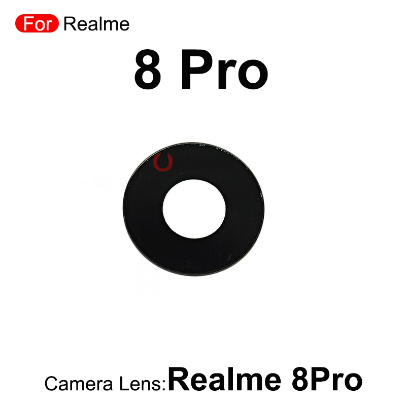 Realme 8pro 8 Pro,1ピース,リアカメラ,ブラック,カメラレンズ交換部品用