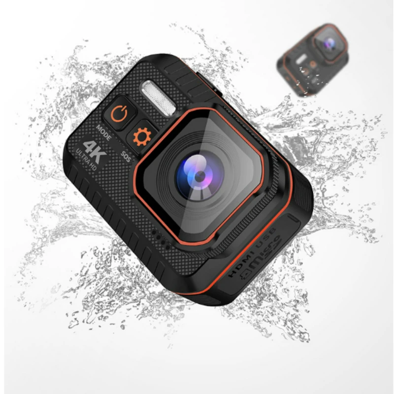 4K 60FPS Ultra HD Waterproof Chest Mount Action Camera Dual Touch Screen FPV Cam Diving Bike Helmet Recorder for Outdoor  Sports