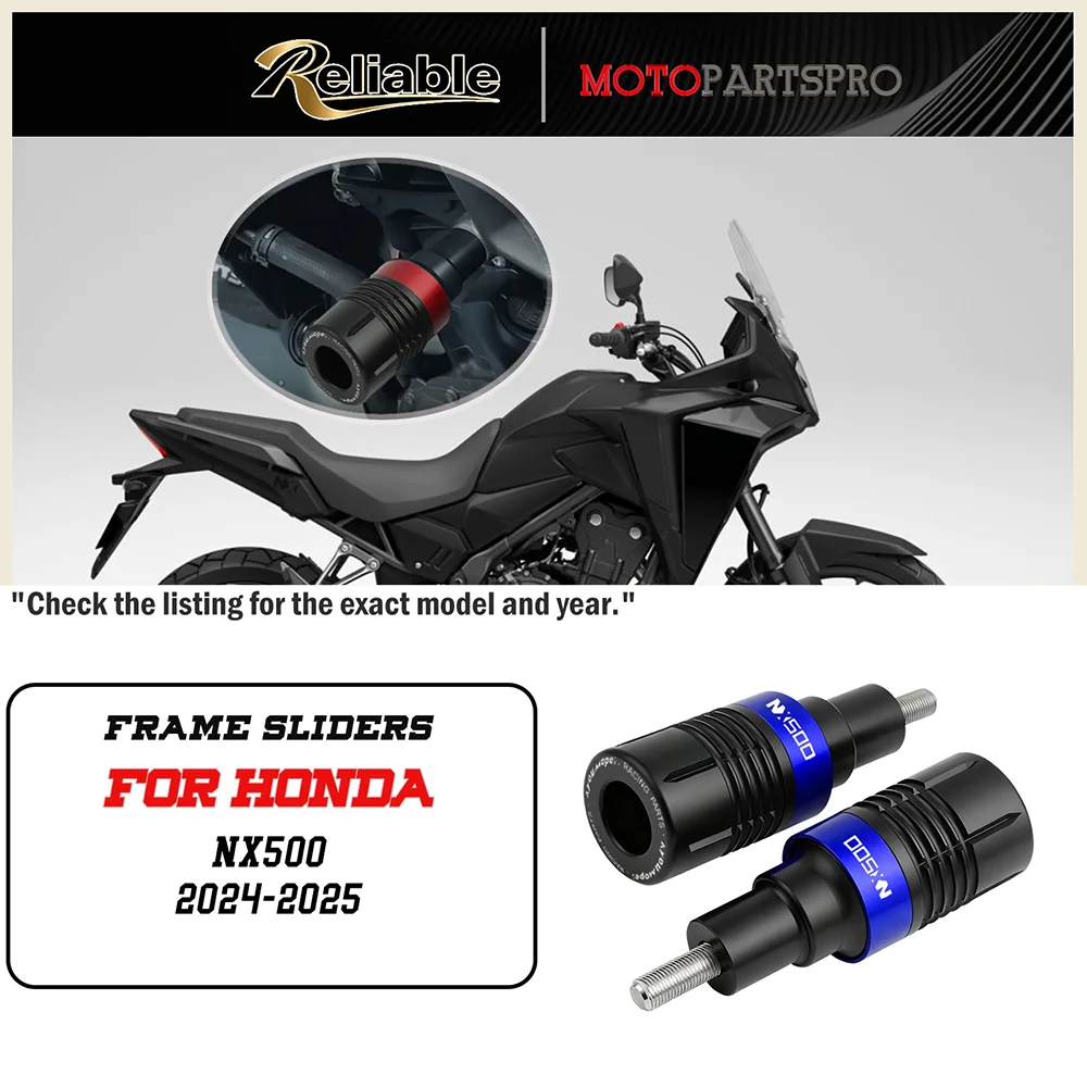 

NX500 Motorcycle Anti-fall Bumpers For Honda NX500 NX500 2024-2025 Motorcycle Frame Sliders Crash Protector Falling Protection