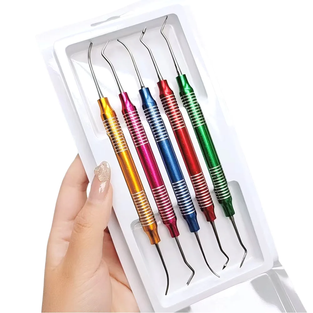 

5Pcs/Set Dental Composite Resin Filling Set Spatula Aesthetic Restoration Resin Filler Tool Dentistry Instrument Material
