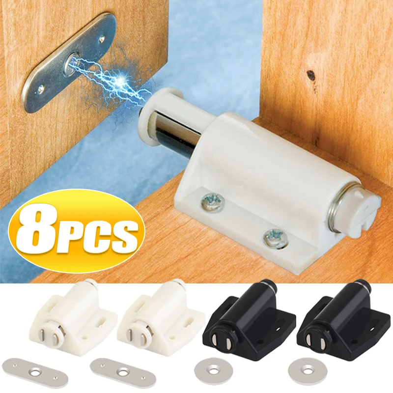 Einzigen Magnet Schrank Fänge Druck Push Zu Öffnen Unsichtbare Schrank Kleiderschrank Tür Stopper Näher Hardware 4/8 Pc set Möbel