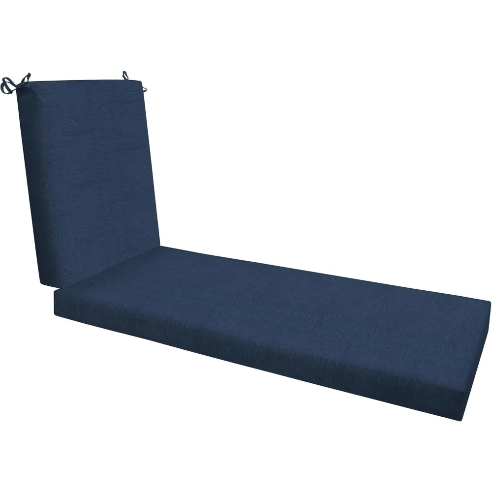 كرسي استرخاء أساسيات خارجية على شكل قرص العسل، مقاس 21 × 70، وسادة كرسي هامبتون كحلي لأثاث الفناء #1