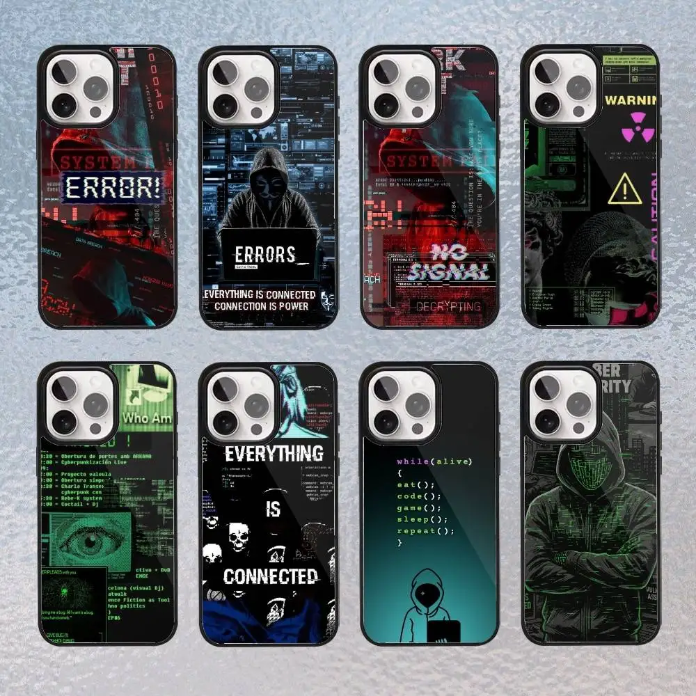 

Hacker Computer Code Art Phone Case For iPhone Magsafe Magnetic 17,16,15,14,13,12,11 P Wireless Charging cover