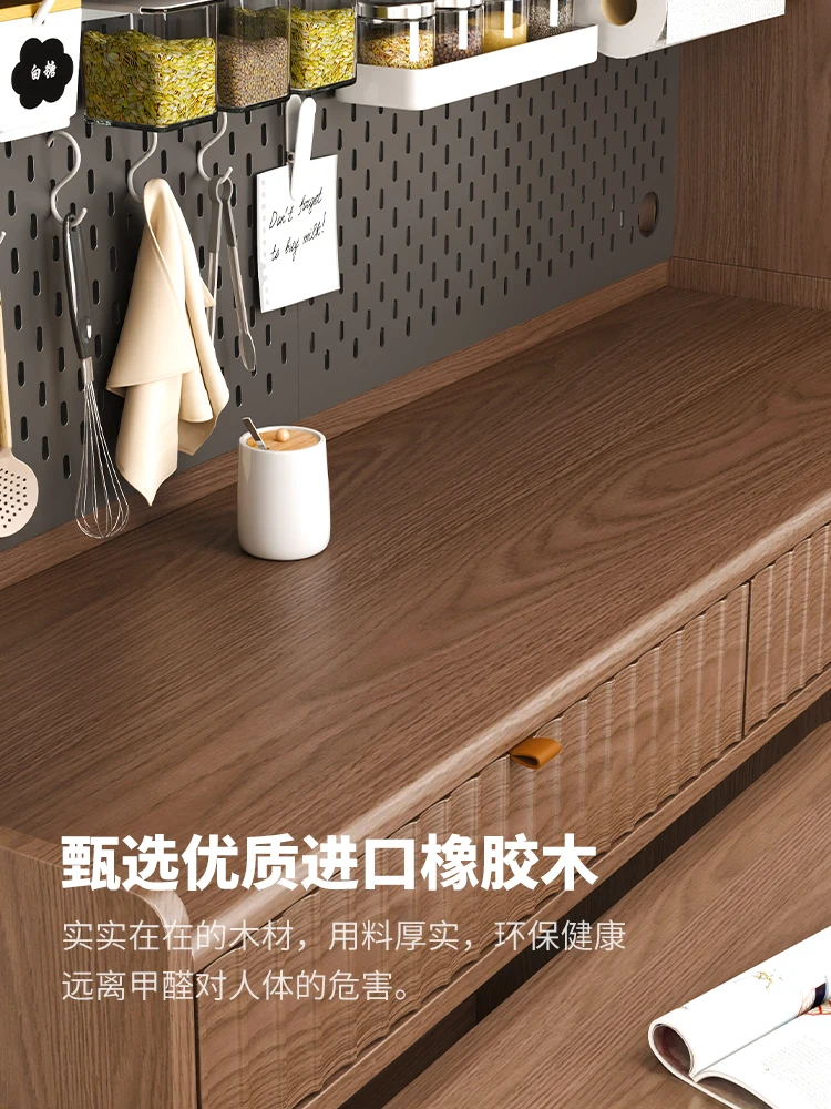 3Solid wood sideboard, dining table integrated against the wall, storage cabinet, wine cabinet, modern simple storage cabinet,