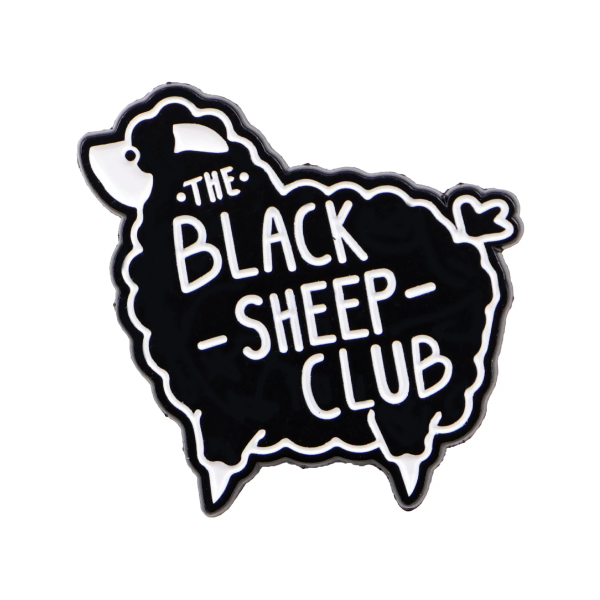 Cartoon Black Sheep Enamel Pin Badges for Women Backpack Hat Lapel Cosplay Accessories Gifts Toys Brooches CLUB - view 3