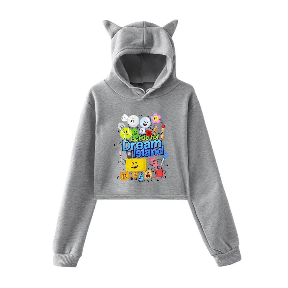 Jacknjellify Merch Vintage 90s ملابس الشارع الشهير شعار هوديي هوديس بلوزات للفتيات القط الأذن المحاصيل موضة الرياضة البلوز