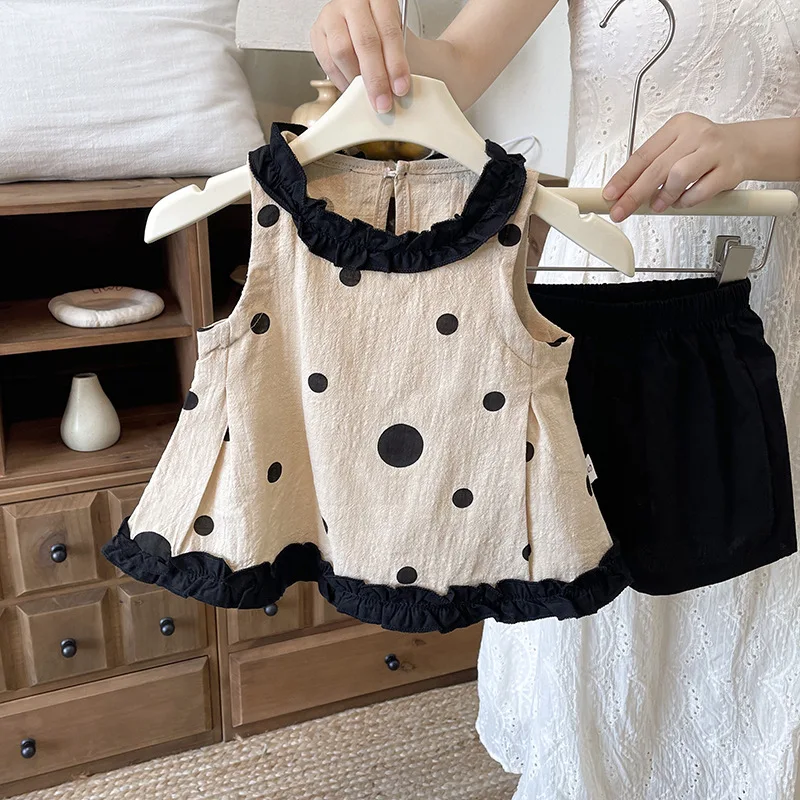Baby Girl Summer 2Pcs Set – Letter Print Short Sleeve Top & Patchwork Elastic Pants, Toddler Casual Outfit Toddler Girl Clothes