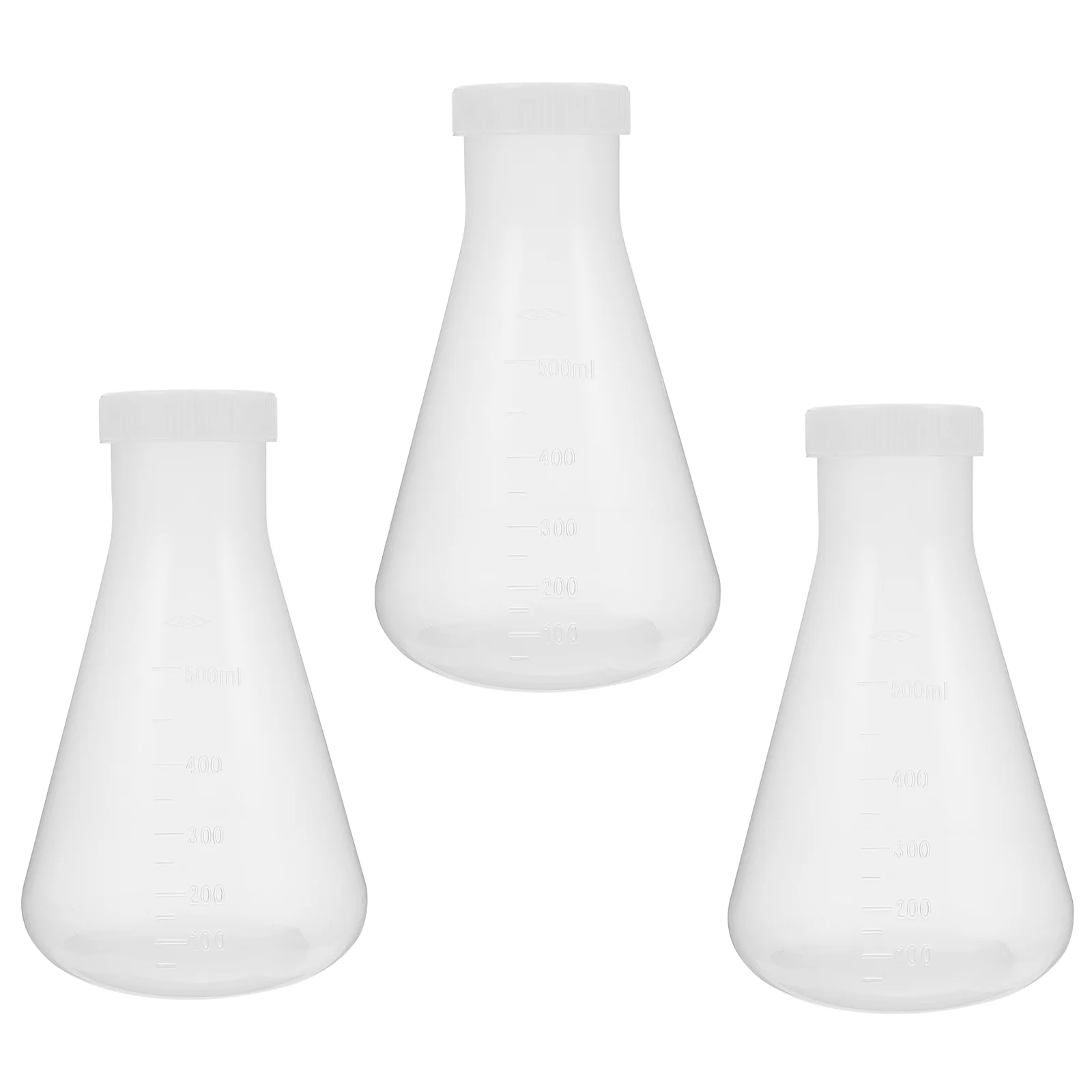 3 Pcs Beaker Plastic Flask Toy Conical for Chemistry Glass Pp Laboratory Flasks