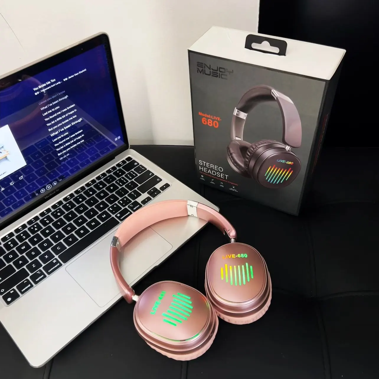 

ZECAA New Bluetooth Wireless Bass Headphone 5.3 Head On Earphones HiFi Sound Bluetooth Wireless Bass Video Game Led Headphone