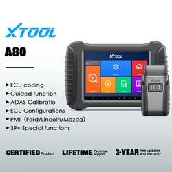 XTOOL A80 Automtive Scanner ECU Coding Car  Diagnostic Tools VAG Guided Key Programming Car Scan Tool Bidirectional Control