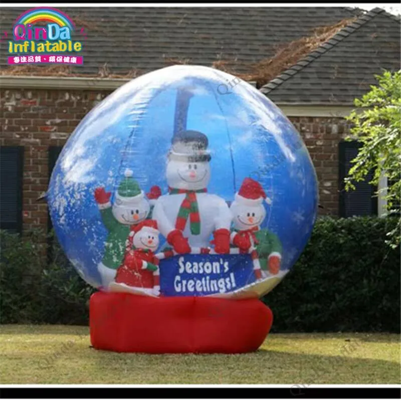 Guangzhou, venta al por mayor, globos de nieve inflables de 3M de diámetro, bola inflable, globo de nieve de tamaño humano, exhibición de burbujas