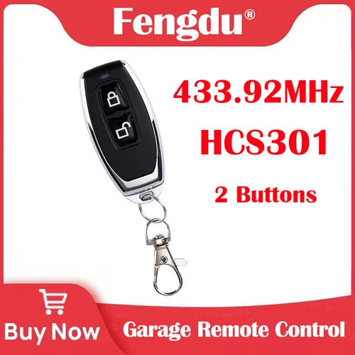 433,92 MHZ inalámbrico RF 2 /4 botones HCS301 código rodante Control de puerta de garaje duplicador Control remoto abridor de puerta