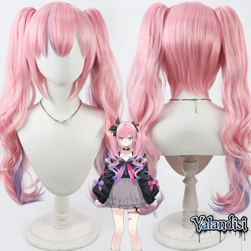 Yalandisi& Virtual YouTube Vtuber Yuhazuki Saki Cosplay Wig Halloween Carnival Party Props Synthetic Hair Heat Resistant Fiber