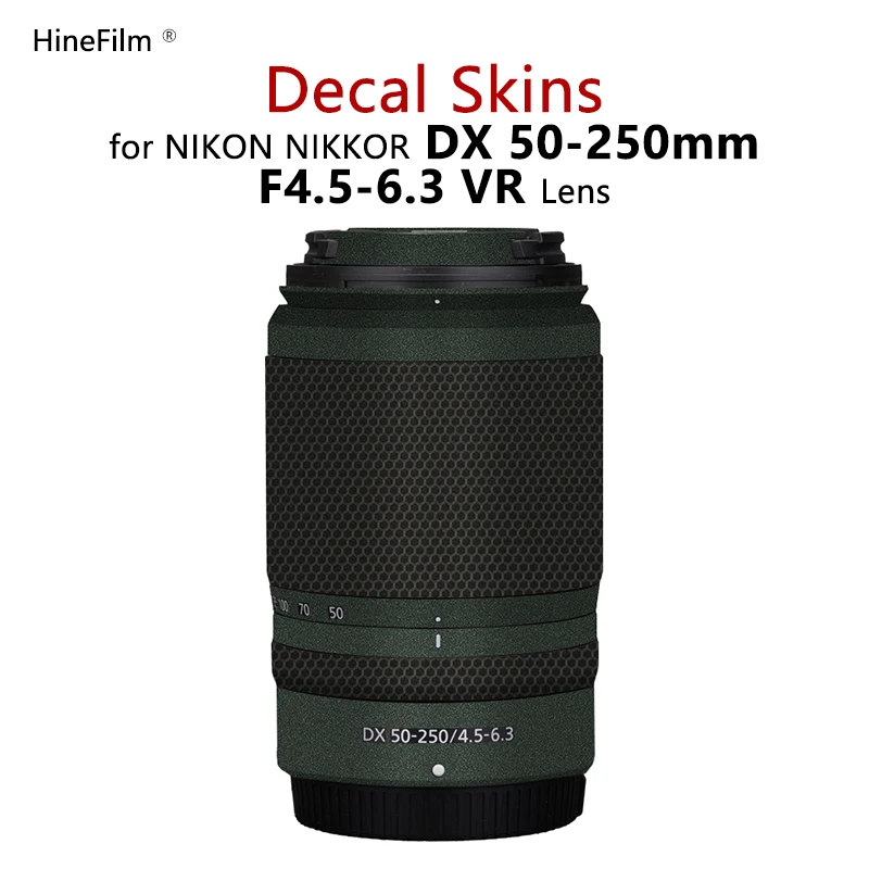 Hinefilm Skin for nikkor 50-250 Lens Sticker 50250 Skin For Nikon Z DX 50-250mm f/4.5-6.3 VR Lens Protector Wrap Cover 50 250