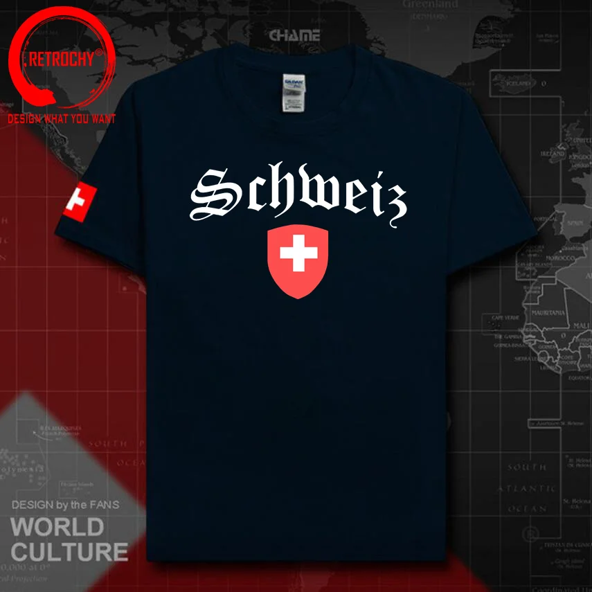 Switzerland T-Shirt Emblem Zurich Bern Luzern Uri Schwyz Obwalden Basel Cotton T Shirt Men Summer Fashion T-shirt Euro Size 6XL