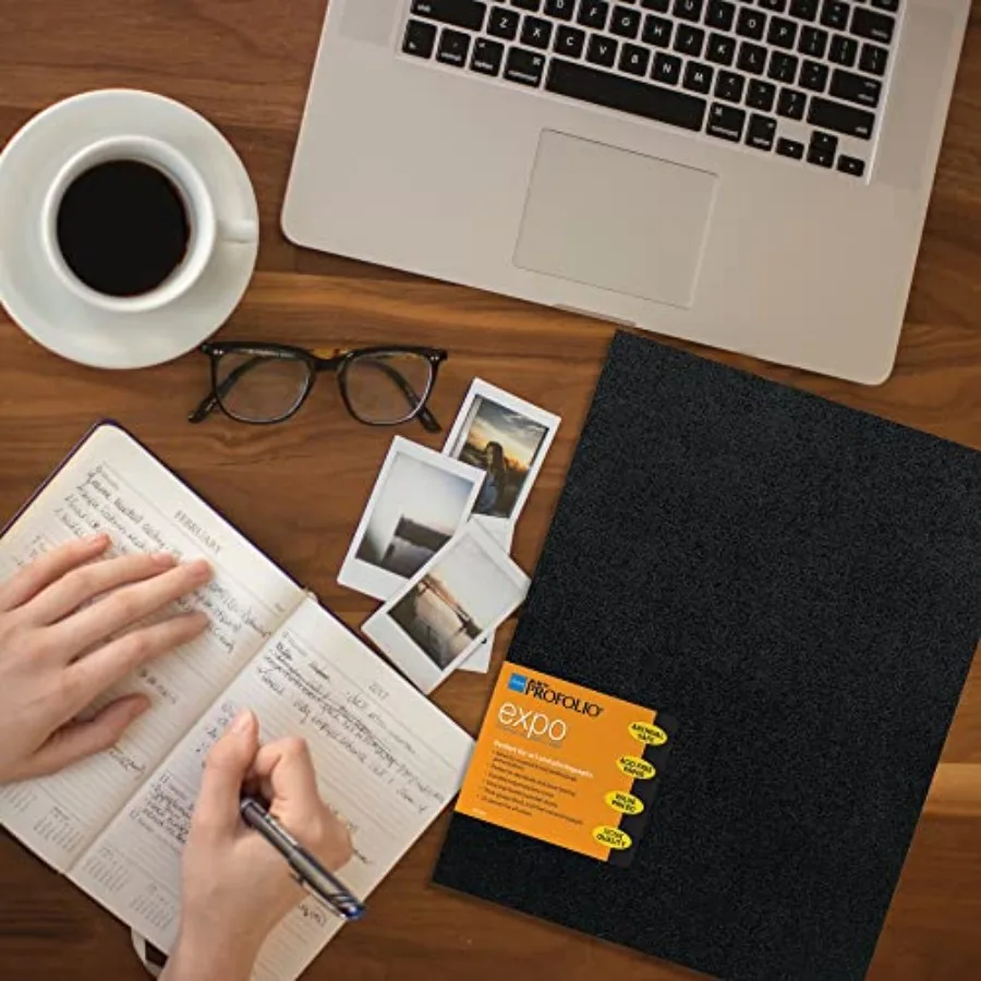 Itoya Expo 8-1/2 x 11 Raccoglitore portfolio artistico nero con buste in plastica e 24 pagine - Ideale per esposizione e archiviazione di opere d'arte in C