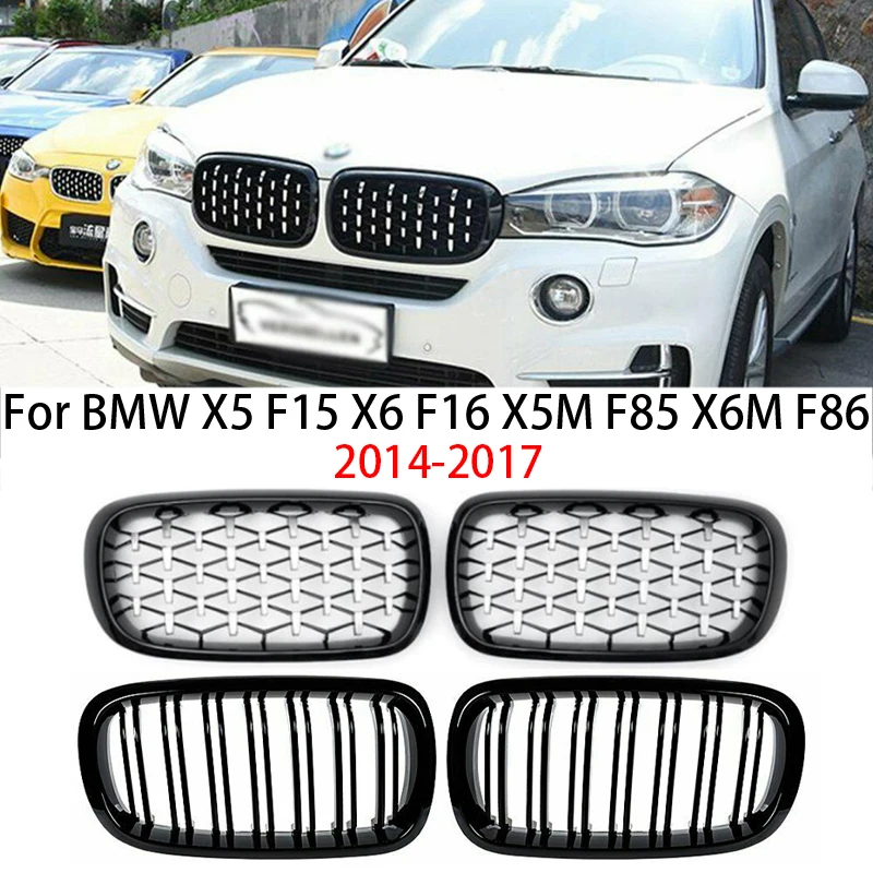 

9 Kinds For BMW X5 F15 X6 F16 X5M F85 X6M F86 2014-2017 Car Front Bumper Front Grille Hood Radiator Grill accessories Car Tuning