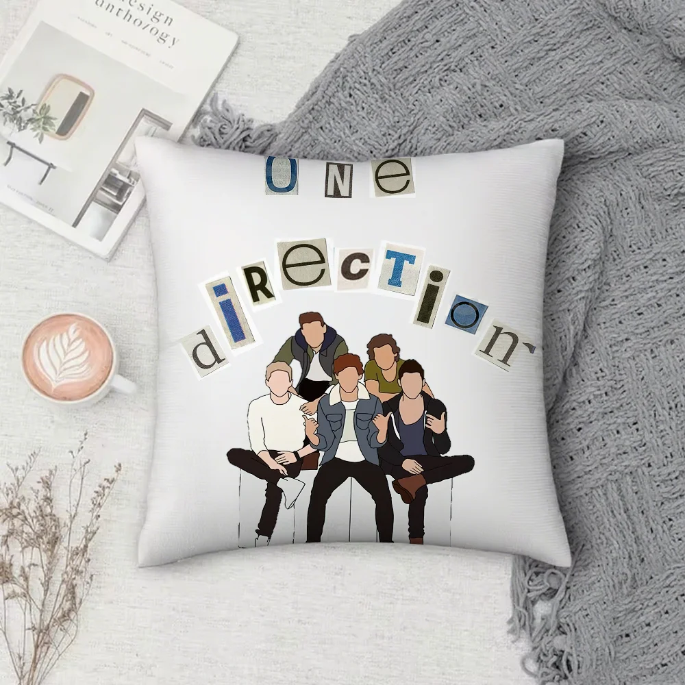 

Наволочка для подушки с изображением поп-группы O-One DirectionS, квадратная, с двусторонней печатью, коротковорсовая, плюшевая, для дивана, прикроватная подушка