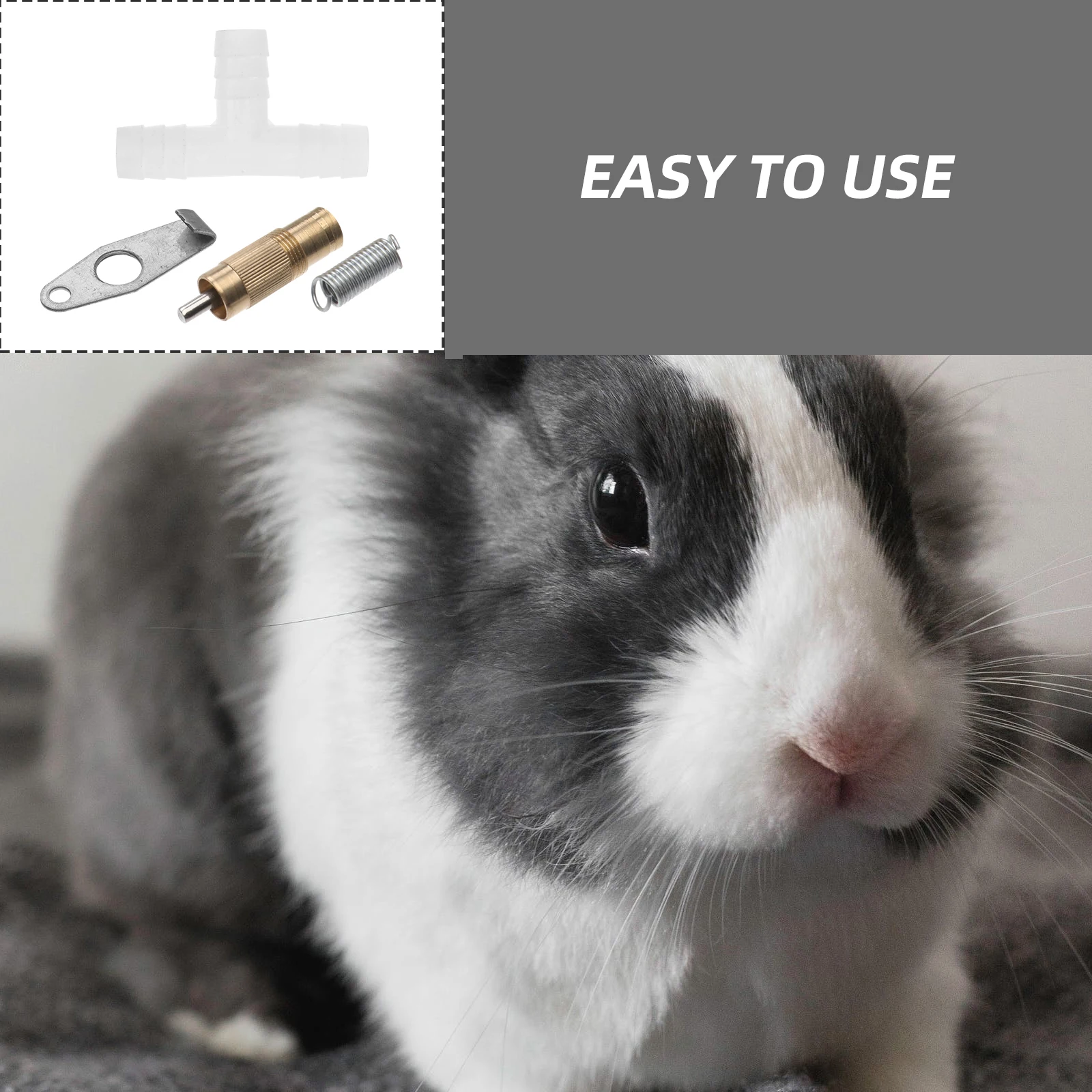 

10Pcs Rabbit Automatic Water Feeder Metal Plastic Practical Durable Drinking Equipment Rabbit Drinking Tool for Small Pets Home