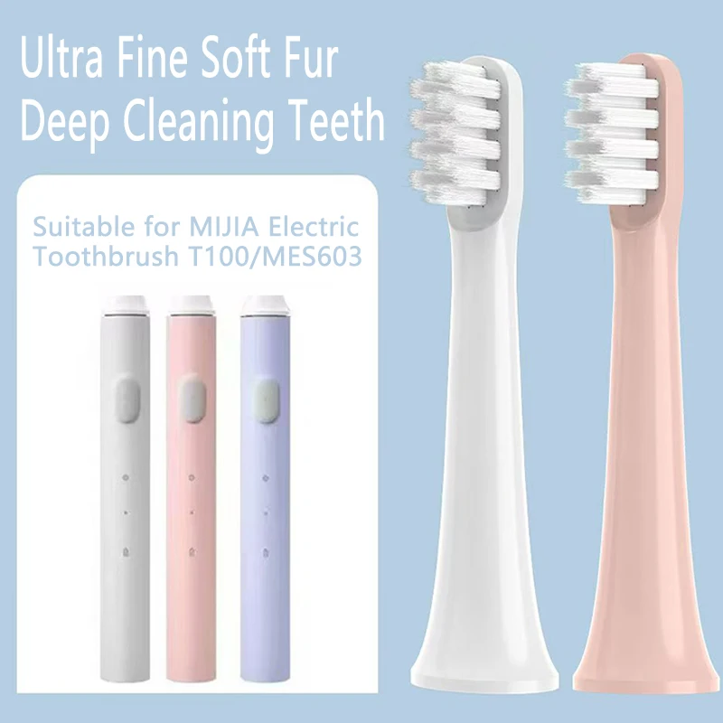 

5/10/20PCS For XIAOMI MIJIA T100 Replacement Brush Heads Sonic Electric Toothbrush Vacuum DuPont Soft Bristle Suitable Nozzles