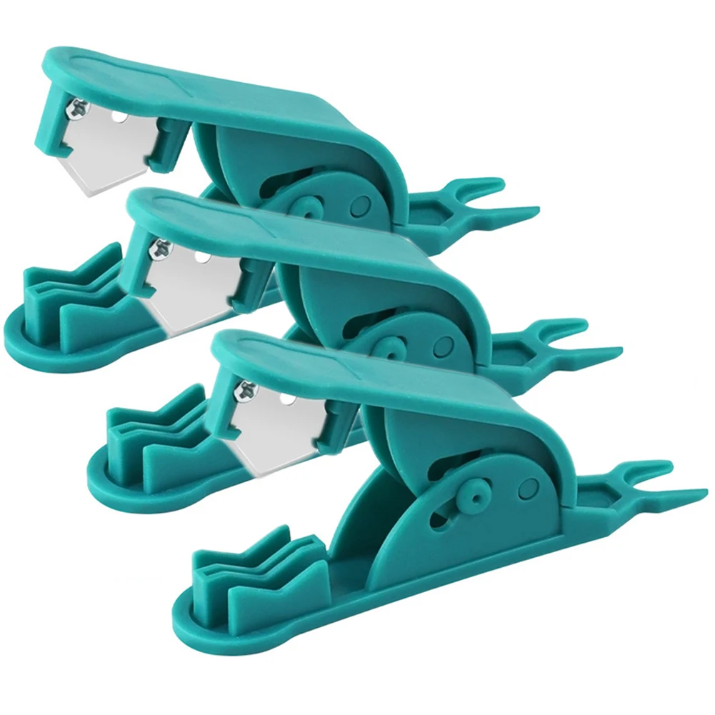 3 Pack Tubing Cutter Tool Set with Safety Lock and Replaceable Stainless Steel Blades for Accurate Nylon PVC PU PE Pipe Cutting