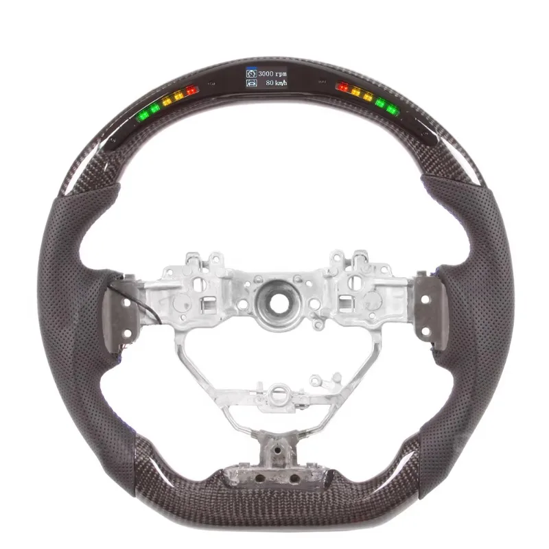LED Racing Carbon Fiber Steering Wheel Real Carbon Material Precision Control Car Upgrade Accessories