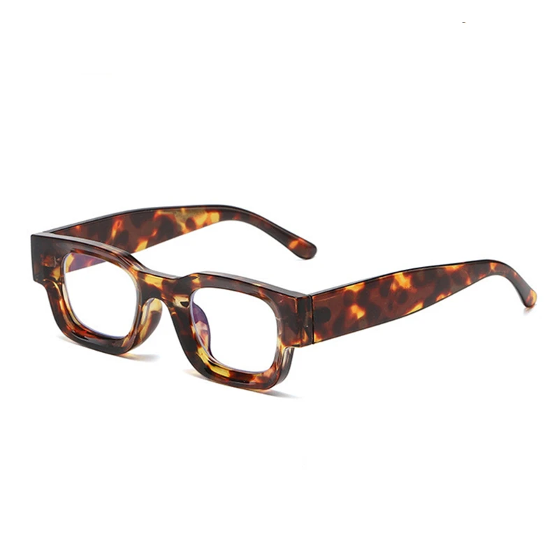 New Retro Small Square Glasses Frame Anti Blue Light Computer Reading Glasses For Men And Women Fashion Thick Border Eyeglasses