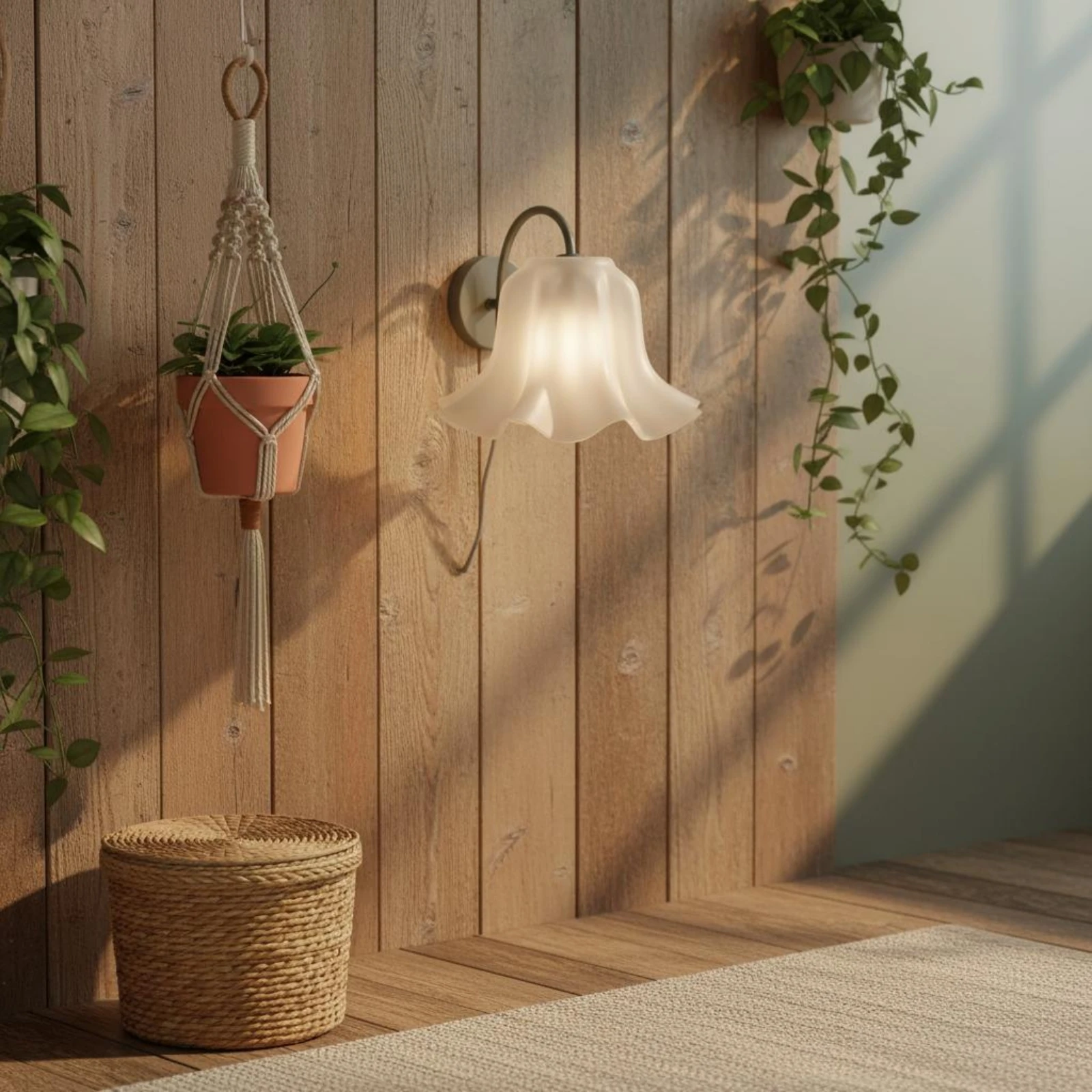 Flower of the Valley Lampshade DIY Kit White Plastic Replacement Shade Lighting Accessory Semi-Transparent for Bedroom