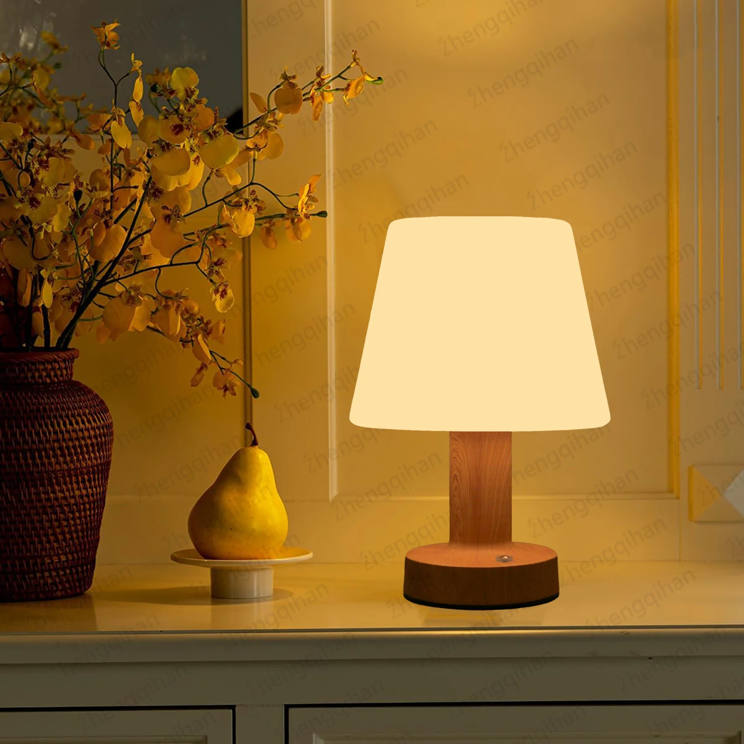 LED Table Lamp Touch Sensor Rechargeable Desktop Night Light Wireless Reading Lamp For Restaurant Hotel Bar Bedroom Decor Light