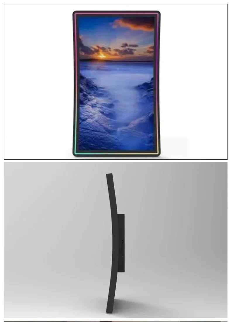 exquisite craftsmanship 43-Inch Multi Touch Capacitive Curved LCD      with Edge Lights Video Gaming Touch Screen