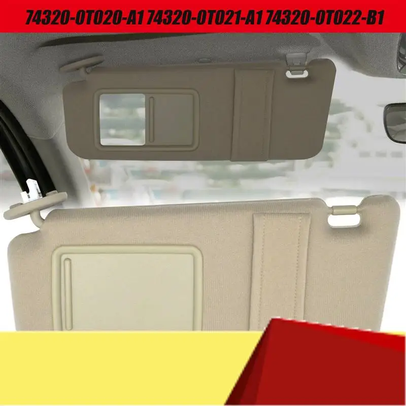 

Car Parts Left Drivers Side Sunvisor With Mirror 74320-0T021-A1 For Toyota Venza 2009-2016 Sunshade Sun Cover Trim 74320-0T020-M