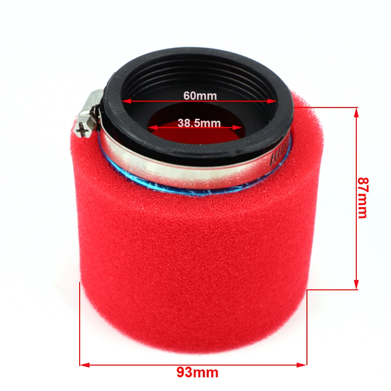 1 Pcs Motorcycle Straight Foam Air Filter 60mm Sponge Cleaner fit for Moped Scooter Dirt Pit Bike Motorbike Accessories