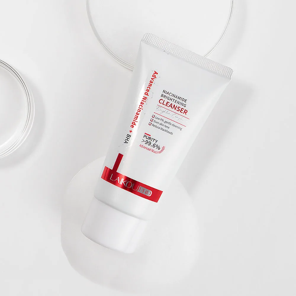 

LAIKOU PRO Brightening Foam Cleanser 50g, Niacinamide Deep Cleaning Face Wash, Moisturizing Hydrating Pore Minimizing Daily Skin