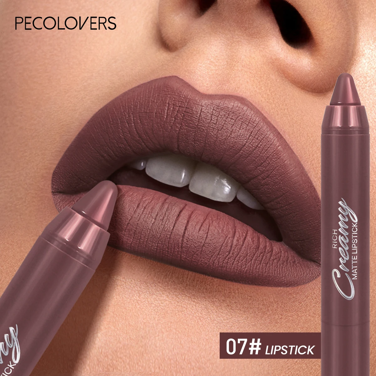 Meerdere kleuren matte lipliner, gebruik als lipliner en lippenstift, gemakkelijk nauwkeurig aan te brengen, waterdicht, langdurige anti-aanbaklaag