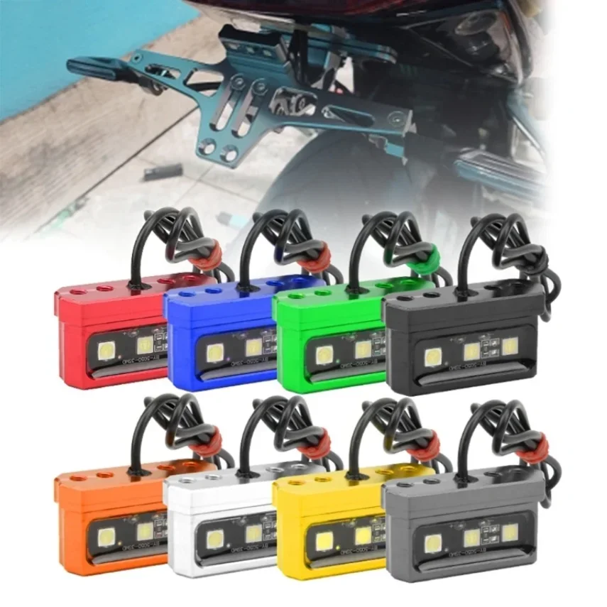 Универсальный 12 В мотоцикл 3 светодиодный светильник номерного знака мини-рамка мотоцикла задний фонарь номерного знака водонепроницаемый сигнальный декоративный светильник