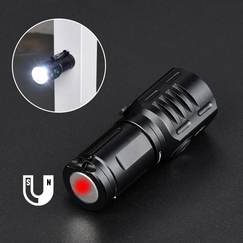 WADSN  High Lumens  Usb Rechargeable Strong Light Variable Focus with Floodlight  Mini Flashlight  For Camping Outdoor Emergency