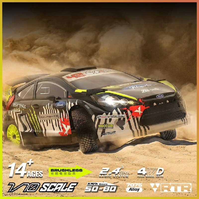 Xts-F10 Rally Car 1:10 Professional Rc Remote Control Car Model High-Speed Remote Control Drift Off-Road Vehicle