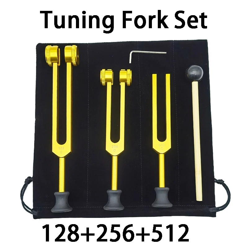 

Aluminum Alloy Tuning Fork Sets 128/256/512HZ Tuning Forks 3 Pieces Set Sound Healing Professional Chakra Percussion Instruments
