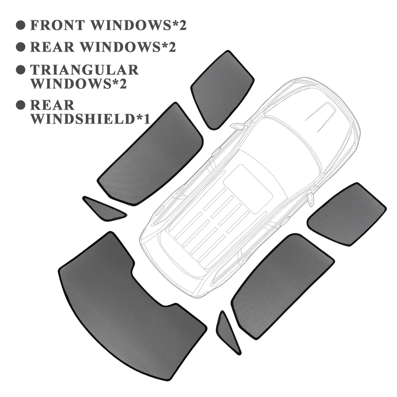 wenlo Für BMW 5er Touring F11 2012–2016 Seitenfenster Sonnenschutz Visier Auto Sonnenschutz vorne hinten Windschutzscheibe Rahmen Vorhänge Schild 8
