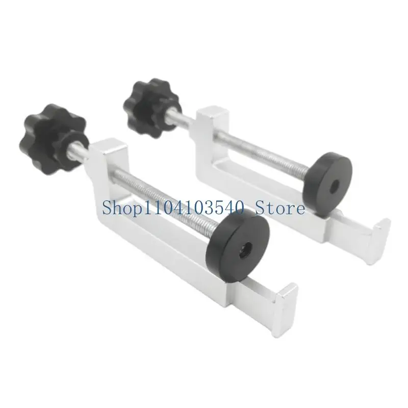 02DC تركيبات متينة ومتعددة الاستخدامات موثوقة مشبك ألومنيوم أداة نجارة مستقرة ودقيقة متينة لمنشار الطاولة دليل السكك الحديدية #4