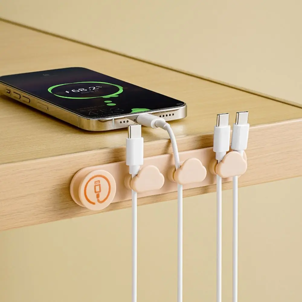 Cord Management Wire Cable Holder Self-Adhesive No Punching Flexible Cable Winder Nail-Free Cable Fixed Clip