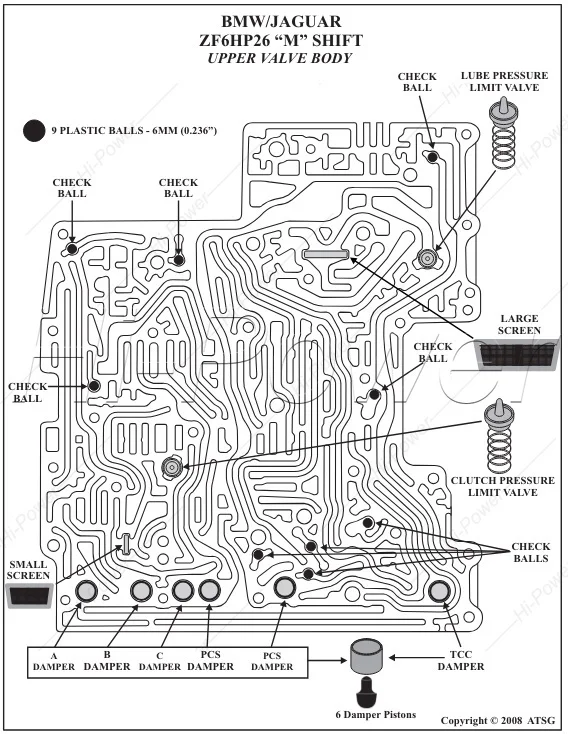 Boule de soupape de transmission automatique pour BMW et AUDI, kit de boule de contrôle du corps, accessoires de voiture, 6 jardins, 26 vitesses