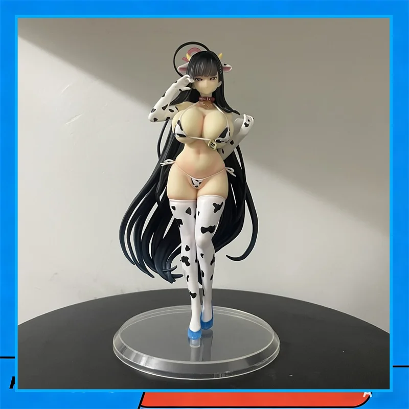 

26cm Blue Archive Tsukatsuki Rio Cow Swimsuit Standing Pose Anime Figure Model Statue Collection Desktop Decoration Ornament