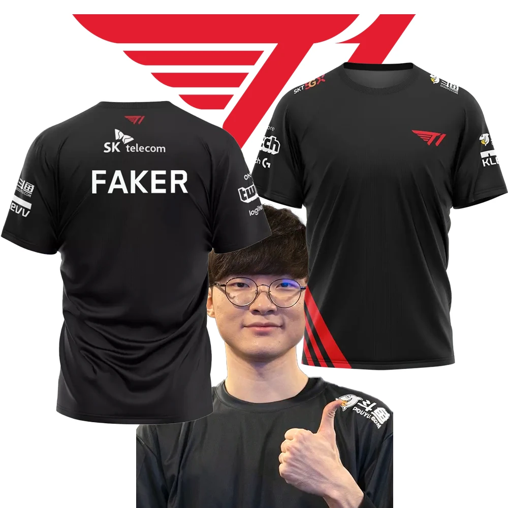 

T1 E-Sports Club 2020 Commemorative Limited Edition Jersey T-shirts Faker Fans Collection T Shirt League Of Legends Game Tops