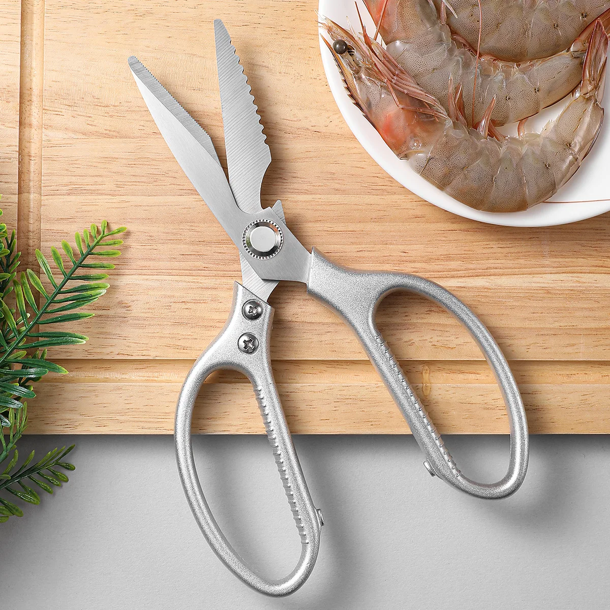 

Sharp Stainless Steel Kitchen Scissors Household Heavy Duty Chicken Bone Scissors Multi-Functional Kitchen Scissors